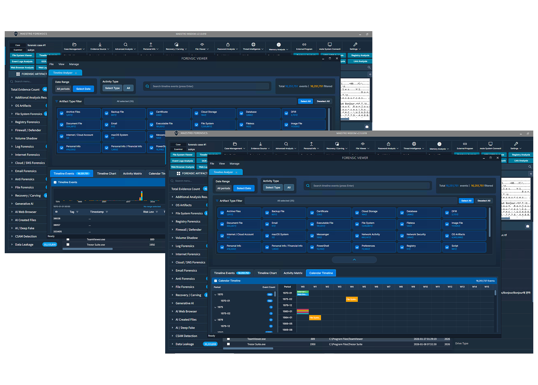 Dedicated Timeline Analysis Viewer